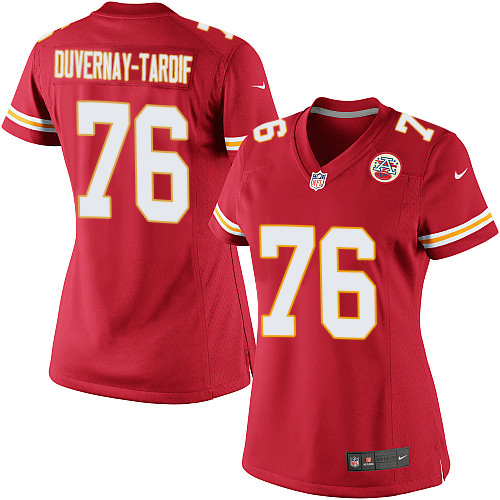 Women's Elite Laurent Duvernay-Tardif Nike Jersey Red Home - #76 NFL Kansas City Chiefs